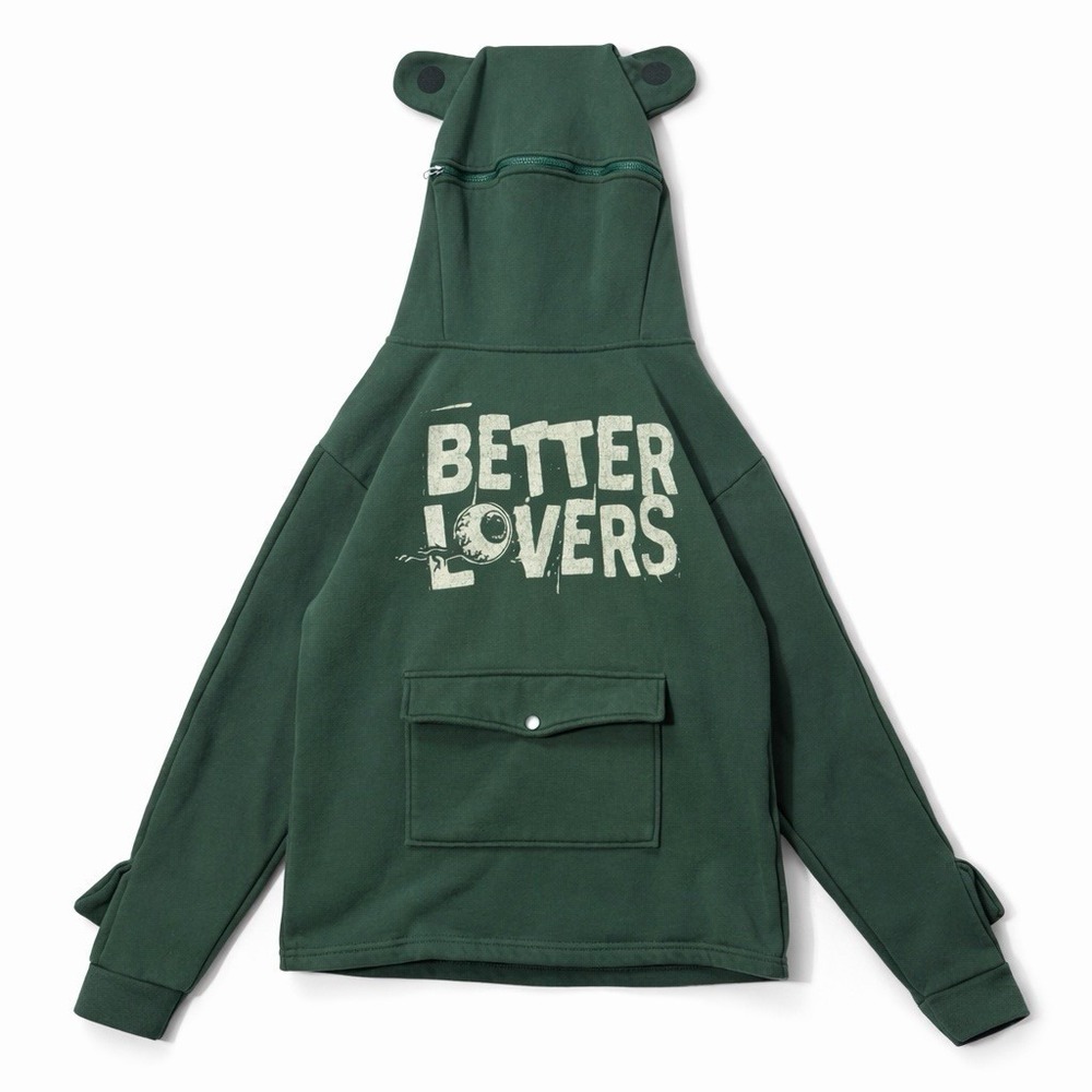 Better Lovers Frog Hoodie Mens S Green Graphic Band Merch Every Time I Die